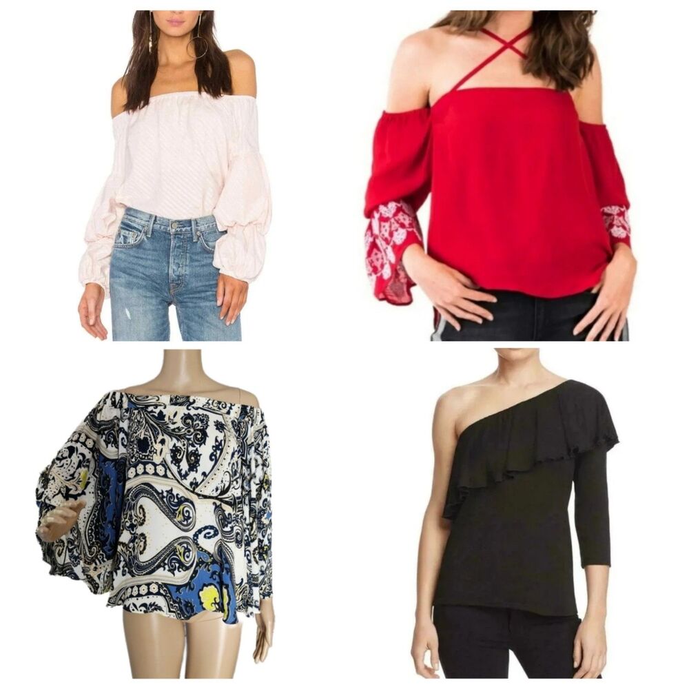 NWT 4-Piece Blouse Bundle Petersyn, Banjara, Rachel Roy, Alison Andrews - Small